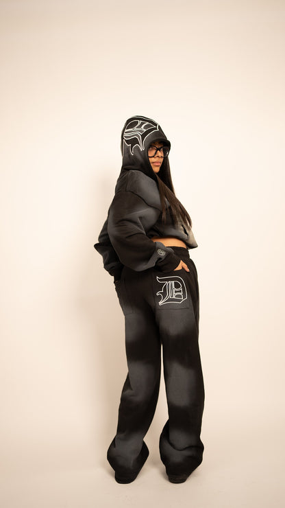 BLACK "AGONY IN THE GARDEN" ZIP-UP HOODIE