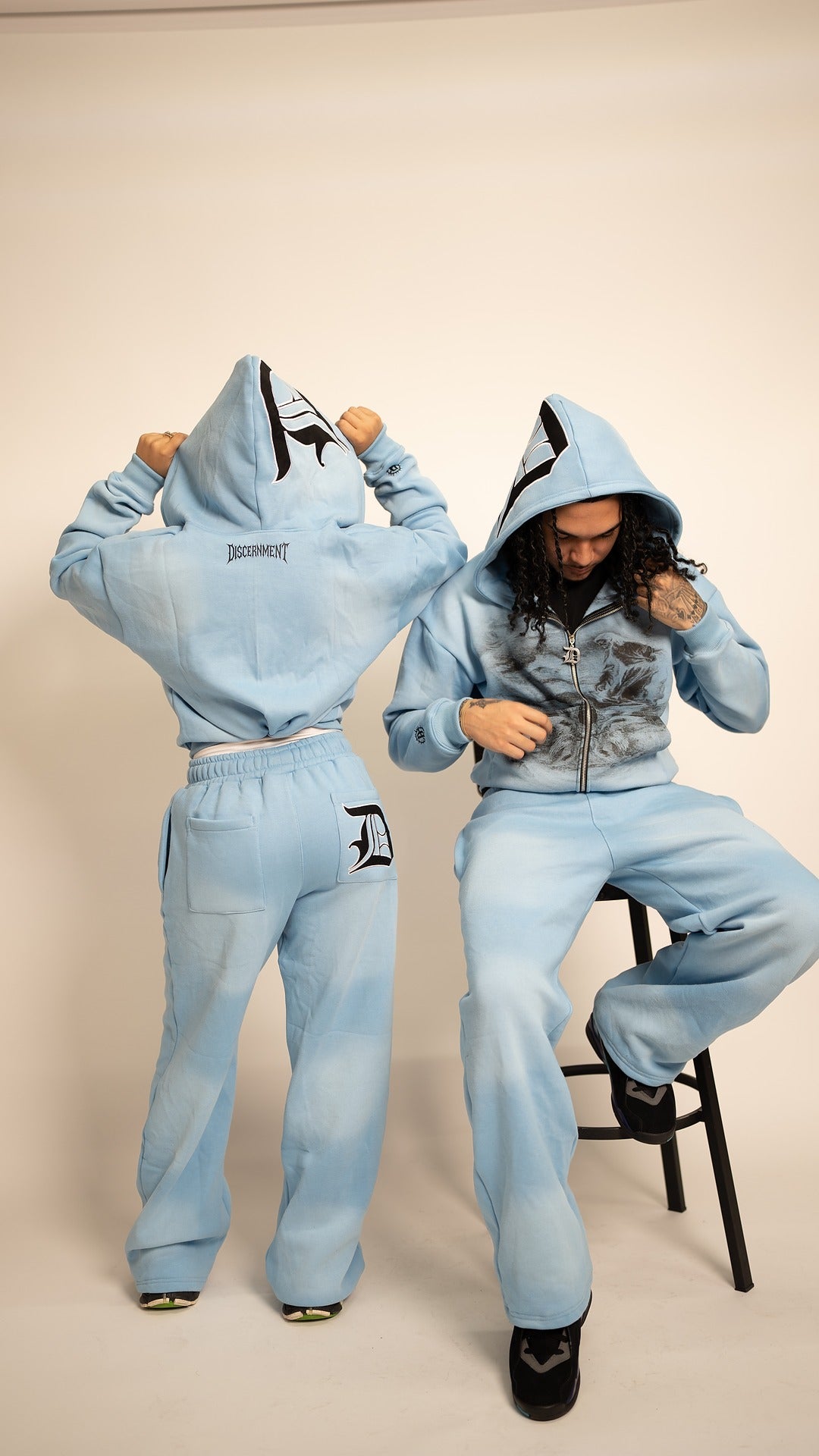 BLUE "AGONY IN THE GARDEN" ZIP UP HOODIE